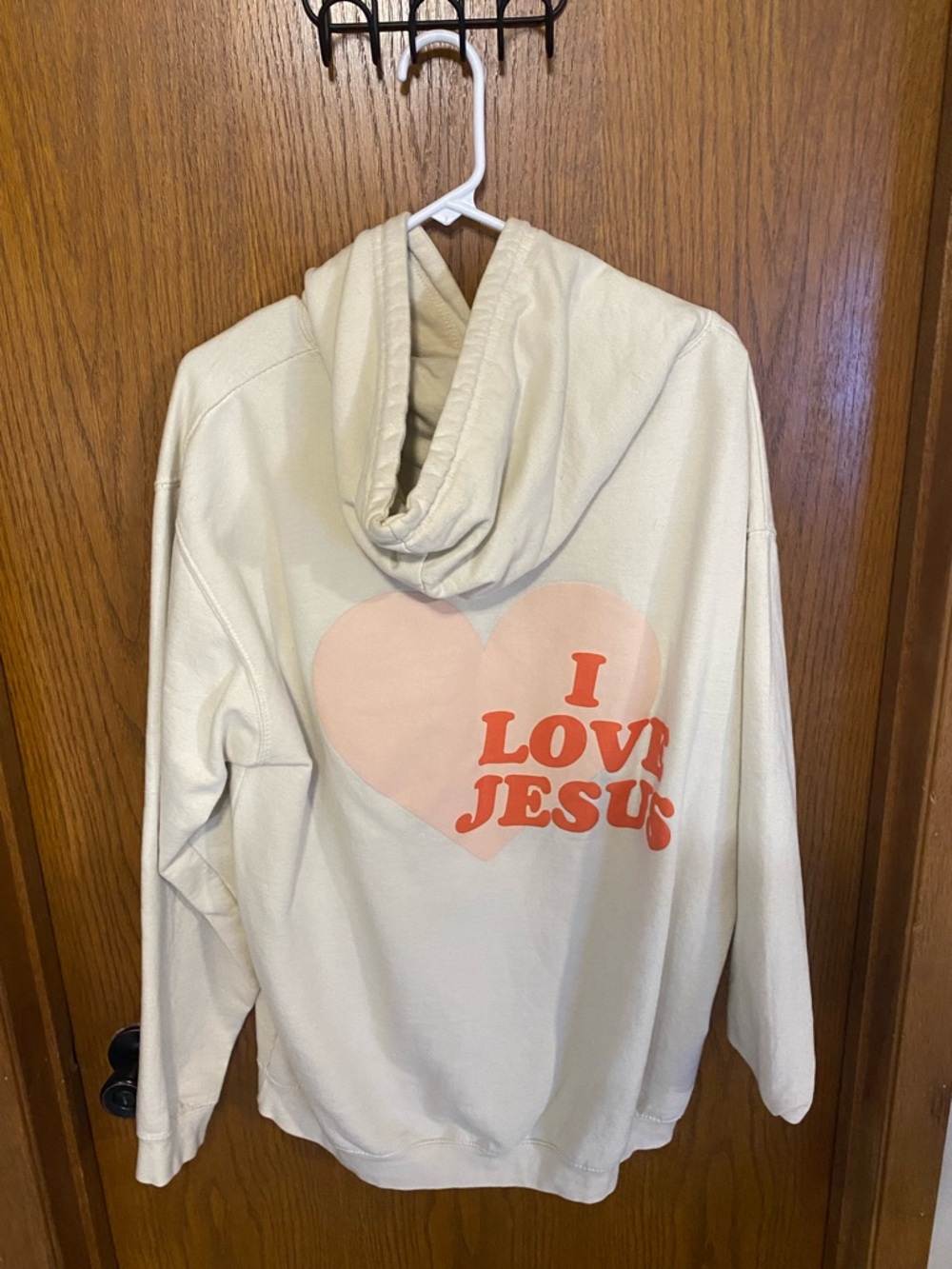 I love Jesus Hoodie - Cream